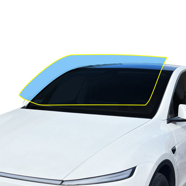 Tesla Model Y Windshield Protection Film Kit β Precut Clear PPF (Rock Chip Protection)