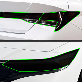 Full Headlight Taillight Precut Smoked PPF Tint Kit Film Overlay Fits Hyundai Elantra 2021 - 2025 - Bogar Tech Designs