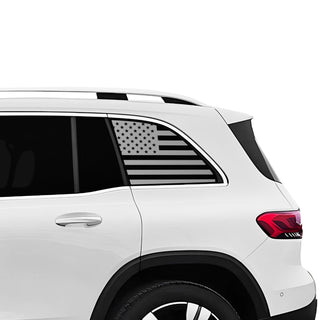 Fits Mercedes - Benz EQB 2022 - 2025 Quarter Window American Flag Vinyl Decal Stickers - Bogar Tech Designs
