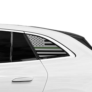 Fits Mercedes - Benz EQE SUV 2023 - 2025 Quarter Window American Flag Vinyl Decal Stickers - Bogar Tech Designs