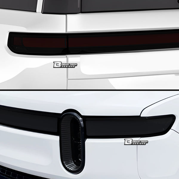 Rivian R1S 2022β2026 Dark Smoke Headlight & Taillight Tint Kit β Precut Vinyl Lens Overlays