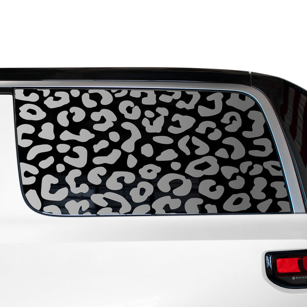 Animal Leopard Cheetah Cow Window Vinyl Decal Stickers Fits Rivian R1S 2022 - 2024 - Bogar Tech Designs