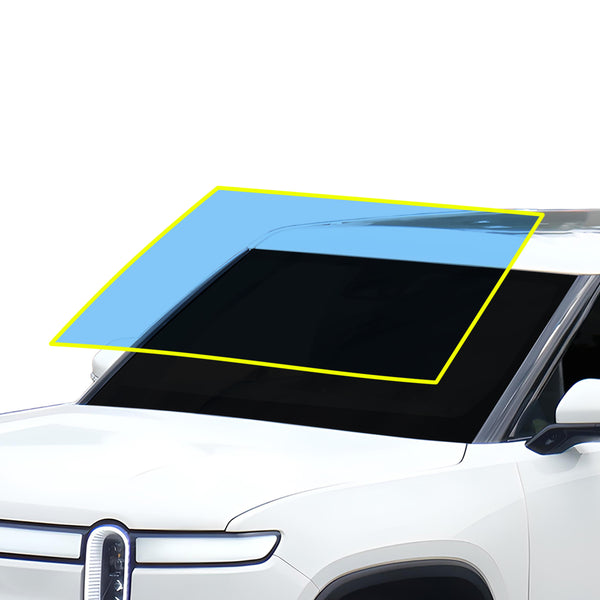 Rivian R1T R1S 2022β2025 Windshield Protection Film Kit β Precut Clear PPF (Rock Chip Protection)