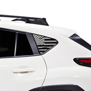 Fits Subaru Crosstrek 2024 - 2025 Quarter Window American Flag Vinyl Decal Stickers - Bogar Tech Designs