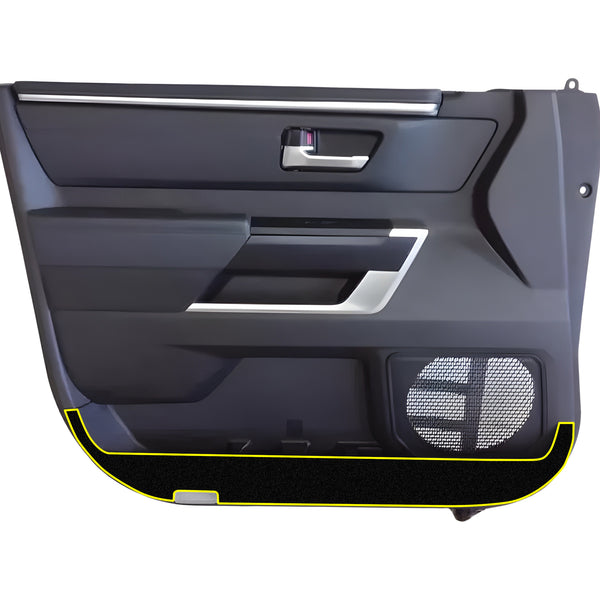 Fits Toyota Tundra 2022-2026 Alcantara Anti Kick Door Panel Protection Decal Stickers Overlay, Black Red Pink Yellow Purple