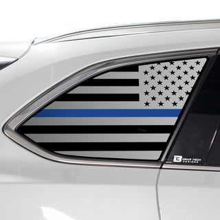 Buy thin-blue-line American Flag Rear Quarter Window Vinyl Decal Stickers Fits Mazda CX-9 2016-2023