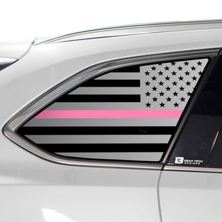 Buy thin-pink-line American Flag Rear Quarter Window Vinyl Decal Stickers Fits Mazda CX-9 2016-2023