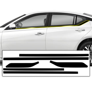 Vinyl Chrome Delete Wheel Sides Front Rear Bumper Trim Blackout Decal Stickers Overlay Film Fits Nissan Altima 2019 - 2025 - Bogar Tech Designs