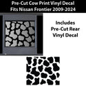 Animal Leopard Cheetah Cow Window Vinyl Decal Stickers Fits Nissan Frontier 2009 - 2024 - Bogar Tech Designs
