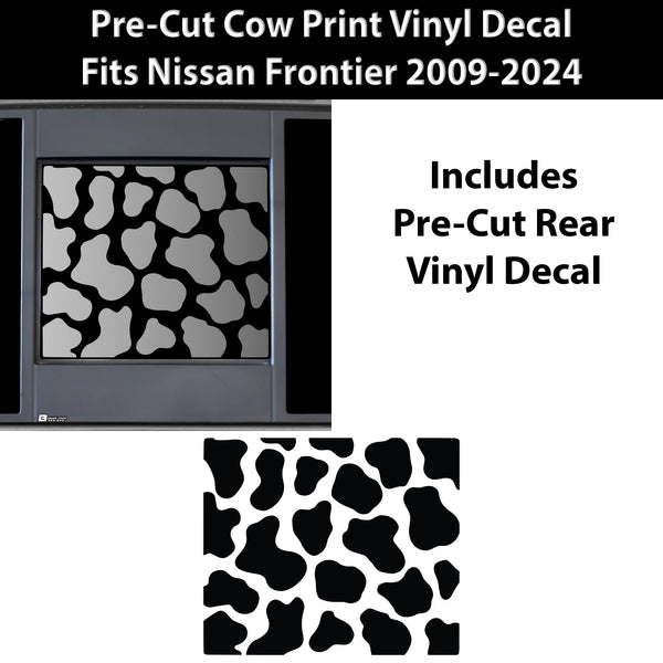 Animal Leopard Cheetah Cow Window Vinyl Decal Stickers Fits Nissan Frontier 2009 - 2024 - Bogar Tech Designs