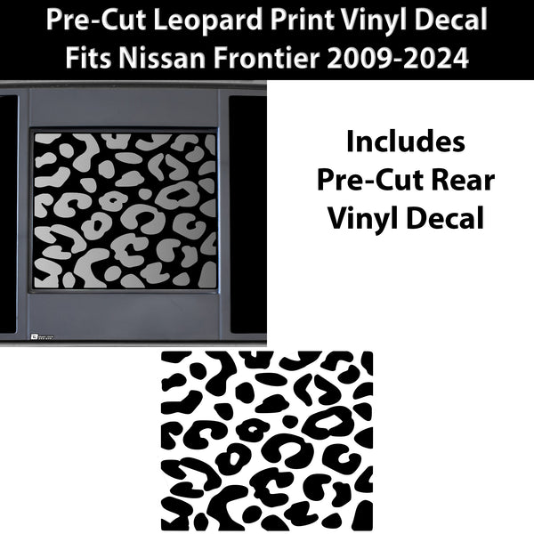 Animal Leopard Cheetah Cow Window Vinyl Decal Stickers Fits Nissan Frontier 2009 - 2024 - Bogar Tech Designs