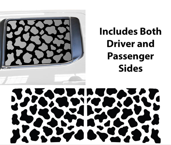 Animal Leopard Cheetah Cow Window Vinyl Decal Stickers Fits Nissan Frontier Crew Cab 2022 - 2025 - Bogar Tech Designs