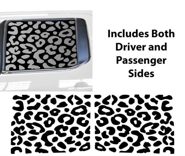 Animal Leopard Cheetah Cow Window Vinyl Decal Stickers Fits Nissan Frontier Crew Cab 2022 - 2025 - Bogar Tech Designs