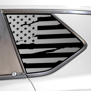 American Flag Rear Quarter Window Vinyl Decal Stickers Fits Nissan Rogue 2021-2023