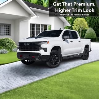 Vinyl Chrome Delete Front Grille Blackout Decal Stickers Overlay Film Fits Chevy Silverado 1500 2022 - 2025 - Bogar Tech Designs