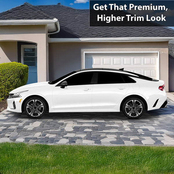 Window Vinyl Chrome Delete Trim Blackout Decal Stickers Overlay Film Fits Kia K5 2021 - 2025 - Bogar Tech Designs