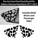 Animal Leopard Cheetah Cow Window Vinyl Decal Stickers Fits Subaru Impreza Hatchback 2017 - 2025 - Bogar Tech Designs