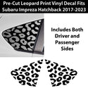 Animal Leopard Cheetah Cow Window Vinyl Decal Stickers Fits Subaru Impreza Hatchback 2017 - 2025 - Bogar Tech Designs