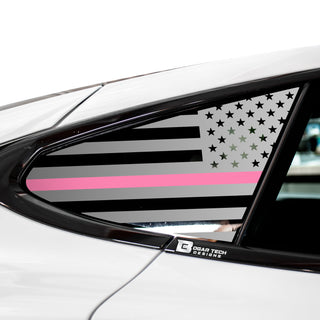 Quarter Window American Flag Vinyl Decal Stickers Fits Tesla Model S 2016 - 2025 - Bogar Tech Designs