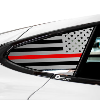Quarter Window American Flag Vinyl Decal Stickers Fits Tesla Model S 2016 - 2025 - Bogar Tech Designs