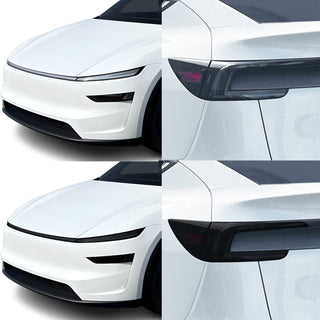 Fits Tesla Model Y 2026 Full Headlight Taillight Precut Smoked PPF Tint Kit Film Overlay