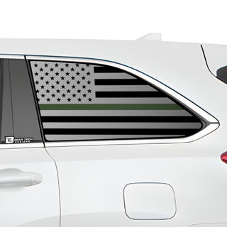Buy thin-green-line American Flag Quarter Window Vinyl Decal Stickers Fits Toyota Highlander 2016-2019