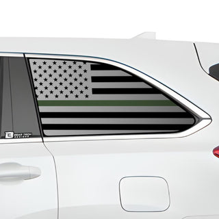 American Flag Quarter Window Vinyl Decal Stickers Fits Toyota Highlander 2014 - 2019 - Bogar Tech Designs