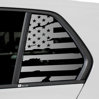Quarter Window American Flag Vinyl Decal Stickers Fits Volkswagen Golf 2022 - 2025 - Bogar Tech Designs