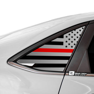 Quarter Window American Flag Vinyl Decal Stickers Fits Volkswagen Jetta 2019 - 2025 - Bogar Tech Designs