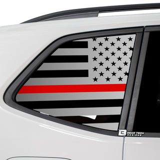 Quarter Window American Flag Vinyl Decal Stickers Fits Volkswagen Tiguan 2018 - 2024 - Bogar Tech Designs
