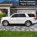 Window Vinyl Chrome Delete Trim Blackout Decal Stickers Overlay Film Fits Ford Expedition 2018-2024