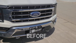 Vinyl Chrome Delete Grille Side Window Blackout Decal Stickers Overlay Film Fits Ford F-150 2021-2025