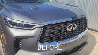 Vinyl Chrome Delete Grille Side Window Rear Blackout Decal Stickers Overlay Film Fits Infiniti QX60 2022-2025