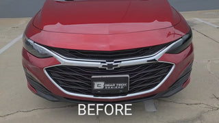 Vinyl Chrome Delete Side Window Front Bumper Wheel Rim Trim Blackout Decal Stickers Overlay Film Fits Chevrolet Malibu 2019-2025