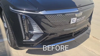 Vinyl Chrome Delete Grille Side Window Rear Blackout Decal Stickers Overlay Film Fits Cadillac Lyriq 2023-2025