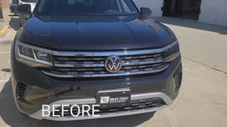 Fits Volkswagen Atlas Cross Sport Vinyl Chrome Delete Grille Side Window Rear Blackout Dechrome Decal Stickers Overlay Film 2020-2025