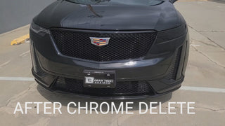 Vinyl Chrome Delete Grille Side Window Rear Blackout Decal Stickers Overlay Film Fits Cadillac XT6 2020-2025