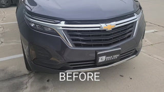 Vinyl Chrome Delete Sides Front Rear Bumper Trim Blackout Decal Stickers Overlay Film Fits Chevy Equinox 2018-2024