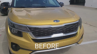 Vinyl Chrome Delete Grille Side Window Rear Blackout Decal Stickers Overlay Film Fits Kia Seltos 2021-2025