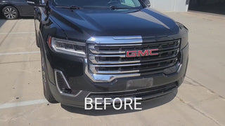 Vinyl Chrome Delete Grille Side Window Blackout Decal Stickers Overlay Film Fits GMC Acadia 2017-2023