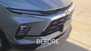Vinyl Chrome Delete Wheel Rim Front Grille Trim Blackout Decal Stickers Overlay Film Fits Chevy Blazer 2023-2025