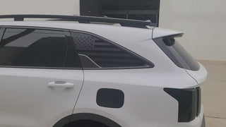 American Flag Rear Quarter Window Vinyl Decal Stickers Fits Kia Sorento 2021-2025