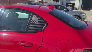 Quarter Window American Flag Vinyl Decal Stickers Fits Alfa Romeo Giulia 2016-2025