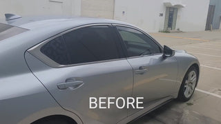 Vinyl Chrome Delete Side Window Front Rear Bumper Wheel Rim Trim Blackout Decal Stickers Overlay Film Fits Lexus IS 2021-2025