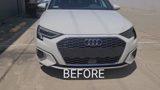 Vinyl Chrome Delete Grille Window Wheel Blackout Decal Stickers Overlay Film Fits Audi A3 2022-2025
