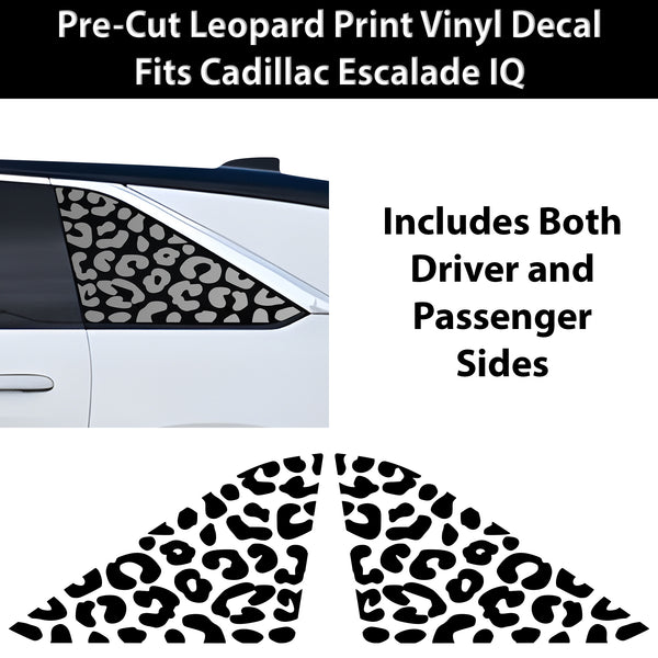 Fits Cadillac Escalade IQ 2025-2026 Animal Leopard Cheetah Cow Window Vinyl Decal Stickers - Bogar Tech Designs