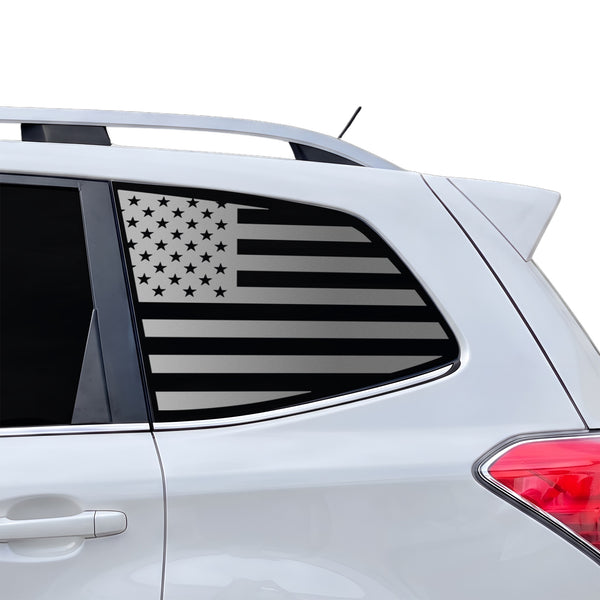 Fits Subaru Forester 2014-2018 Quarter Window American Flag Vinyl Decal Stickers
