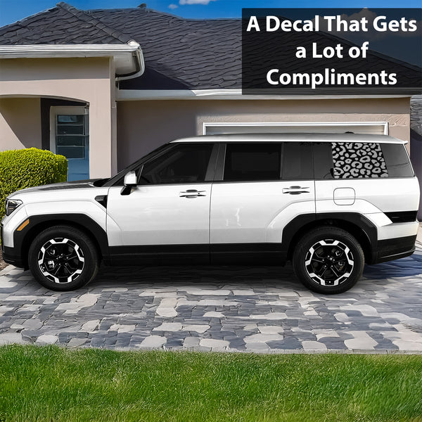 Fits Hyundai Santa Fe 2024-2026 Animal Leopard Cheetah Cow Window Vinyl Decal Stickers - Bogar Tech Designs