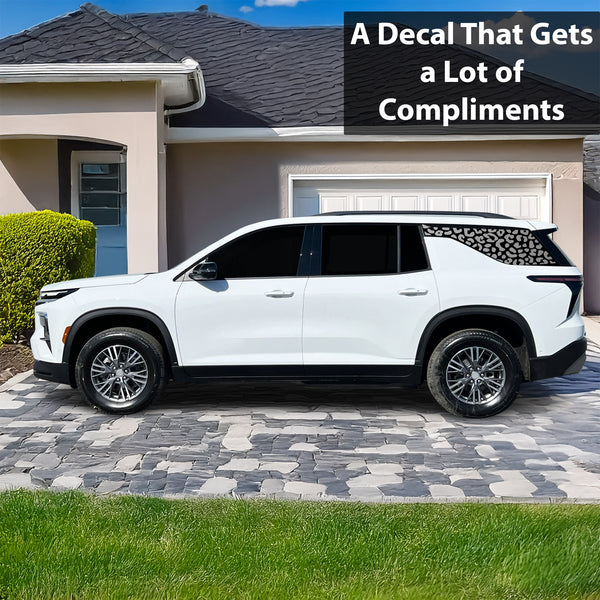 Fits Chevrolet Traverse 2024-2026 Animal Leopard Cheetah Cow Window Vinyl Decal Stickers - Bogar Tech Designs