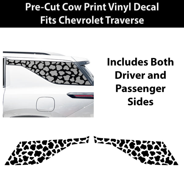 Fits Chevrolet Traverse 2024-2026 Animal Leopard Cheetah Cow Window Vinyl Decal Stickers - Bogar Tech Designs